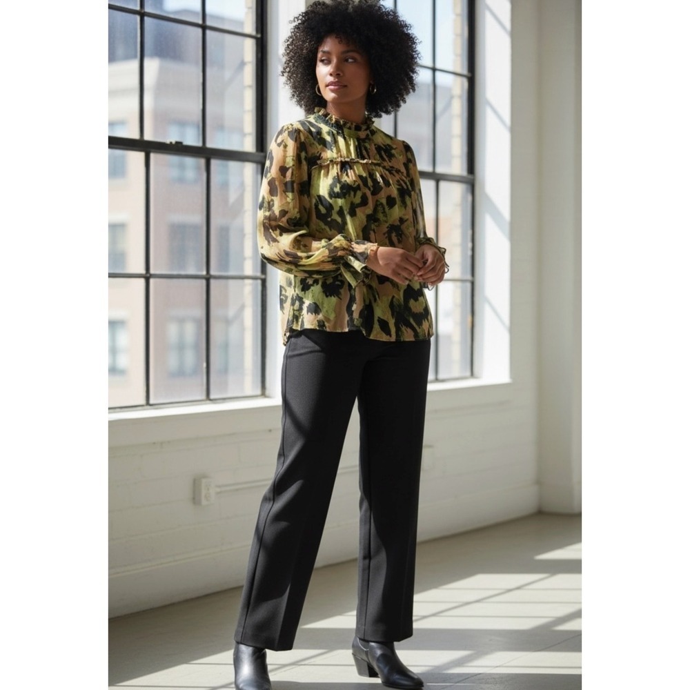 Adyson Parker Tiered Ruffle Printed Blouse 1X